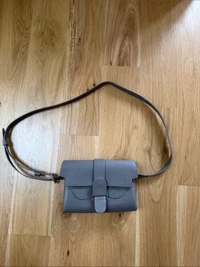 Senreve Gray Leather Crossbody Belt Bag